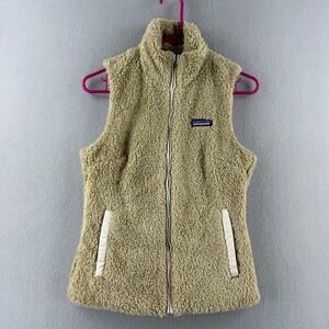 Patagonia Los Gatos Vest Womens XS Fuzzy Pile Fleece Outdoor Oatmeal Beige